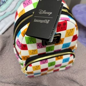 Loungefly Disney Multicolor Checkered Backpack